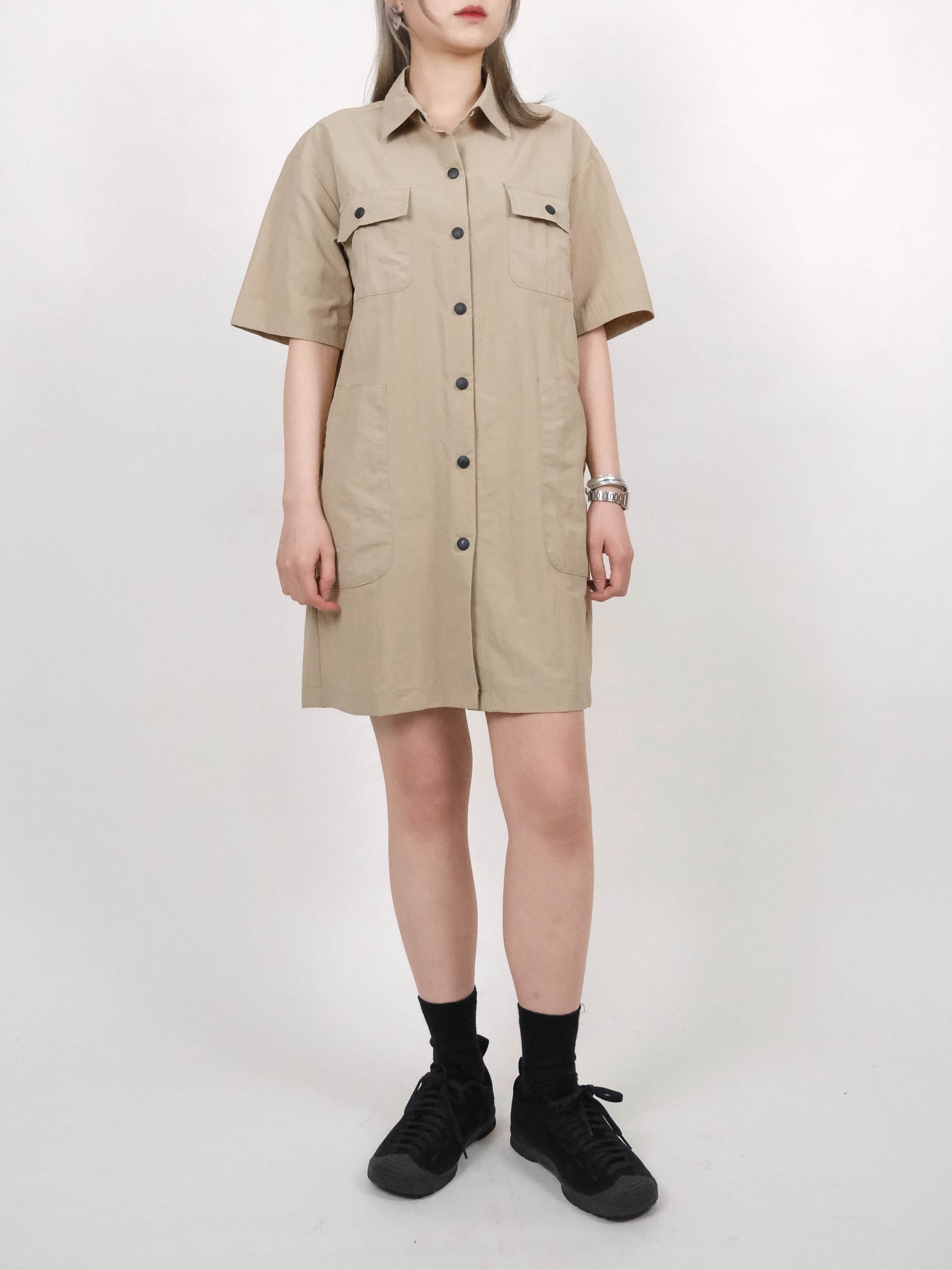 (2 COLORS) GANYA SHIRT DRESS