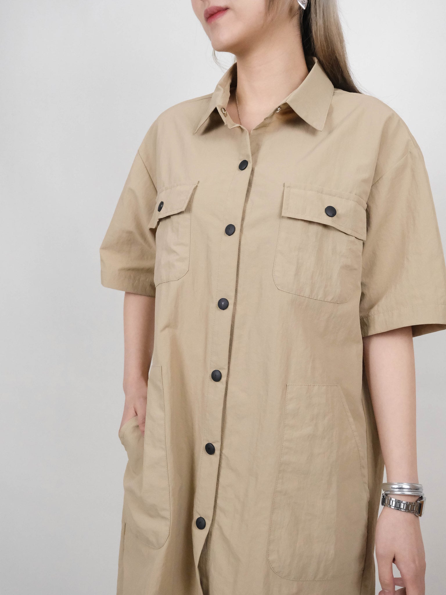 (2 COLORS) GANYA SHIRT DRESS