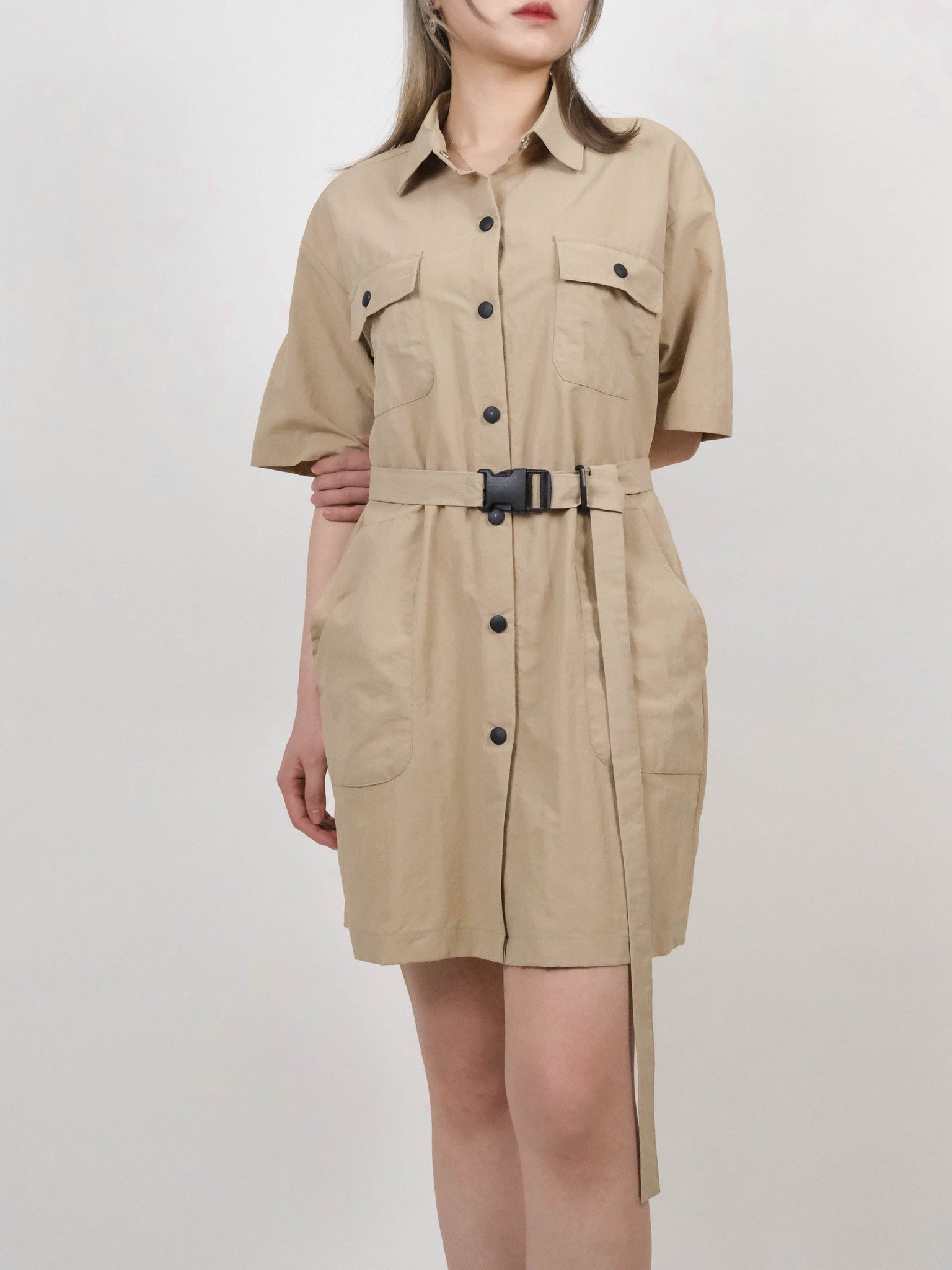 (2 COLORS) GANYA SHIRT DRESS