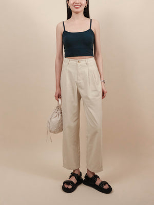 (2 COLORS) PILE PLEAT PANTS