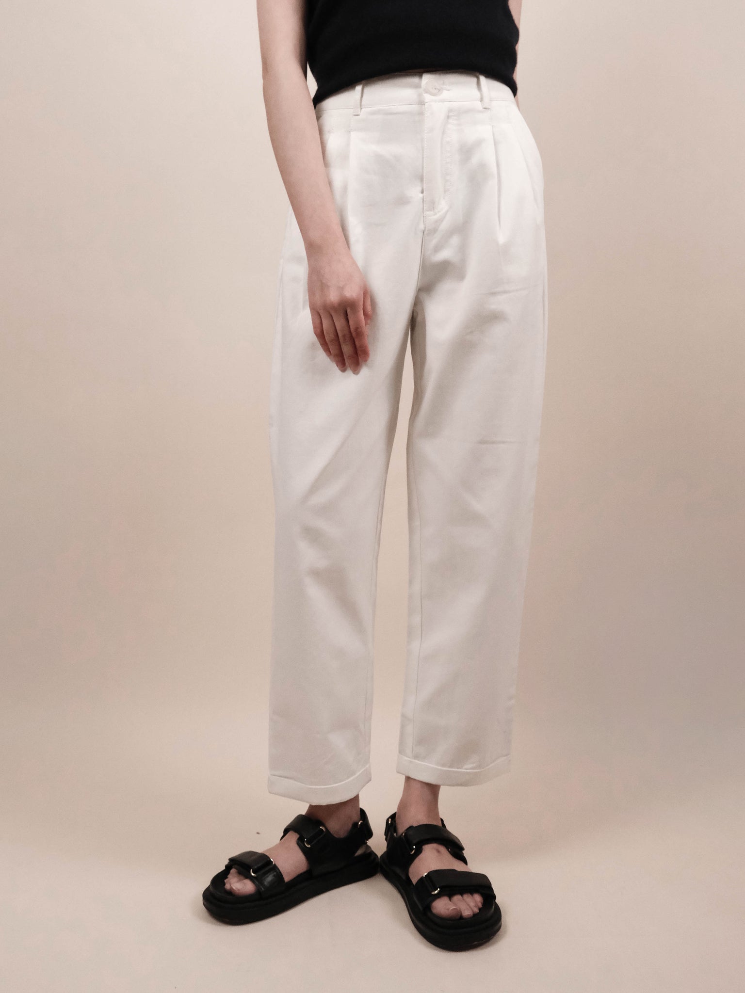 (2 COLORS) PILE PLEAT PANTS