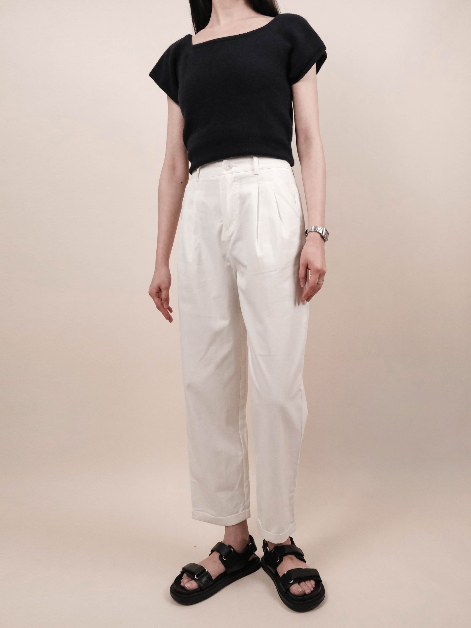 (2 COLORS) PILE PLEAT PANTS