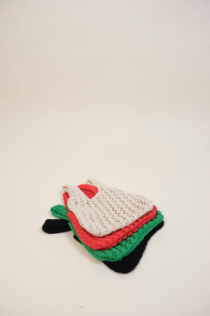 (4 COLORS) KITTEN KNIT BAG