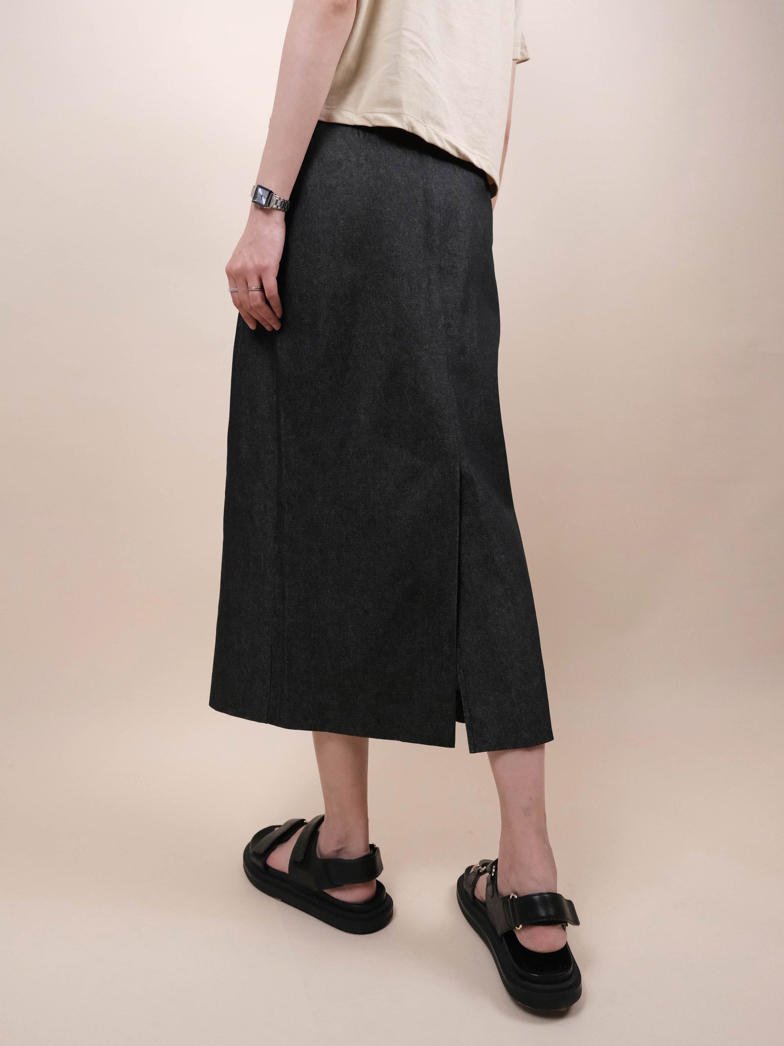 (2 COLORS) KIRE DENIM SKIRT